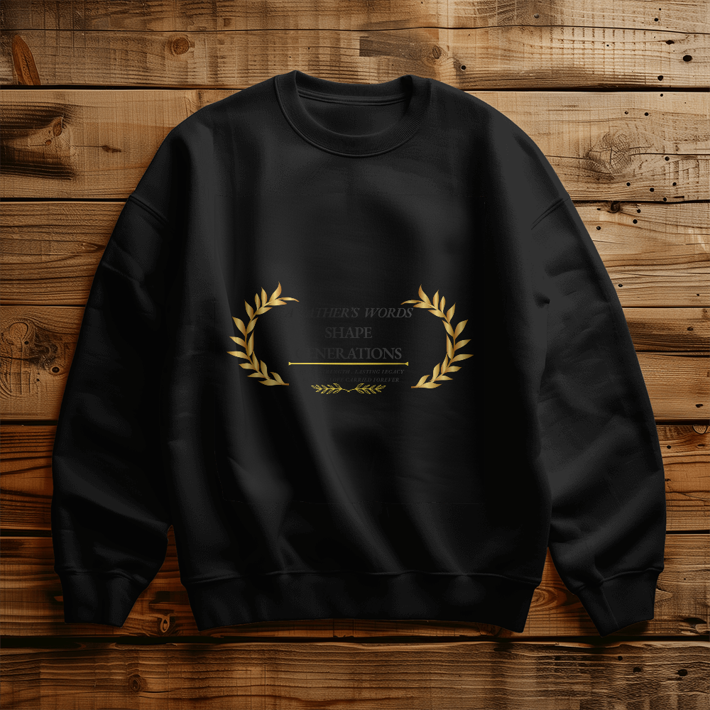 A Father's Words Shape Generations Sweatshirt – Inspirational Dad Crewneck Pullover Gift