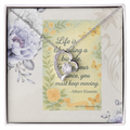 Inspirational Balance Necklace for Her – “Keep Moving Forward” Encouragement Gift for Women | Motivational Jewelry for Life Transitions