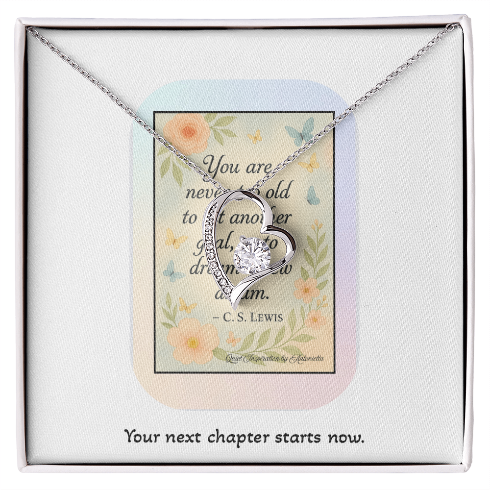 Motivational Gift for Her – Encouragement Necklace for New Beginnings, Retirement, Career Change or Milestone Birthday