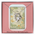 Inspirational Love Quote Necklace – “The Greatest Pleasure of Life Is Love” Romantic Gift for Her