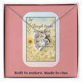 Motivational Strength Necklace for Women – Tough Times Never Last | Resilience Gift