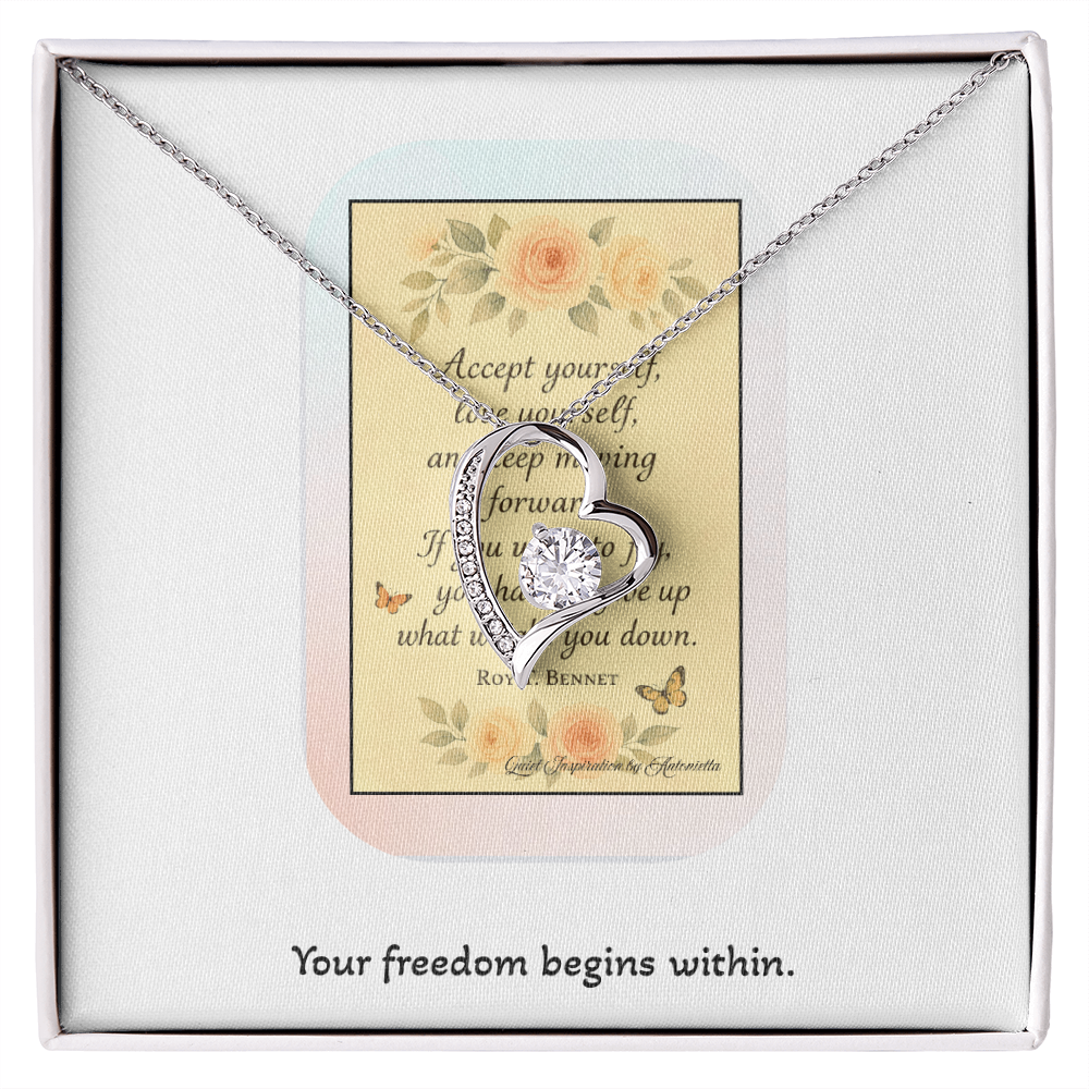Motivational Gift for Women – Self Love & Letting Go Necklace for Healing, Personal Growth & New Beginnings