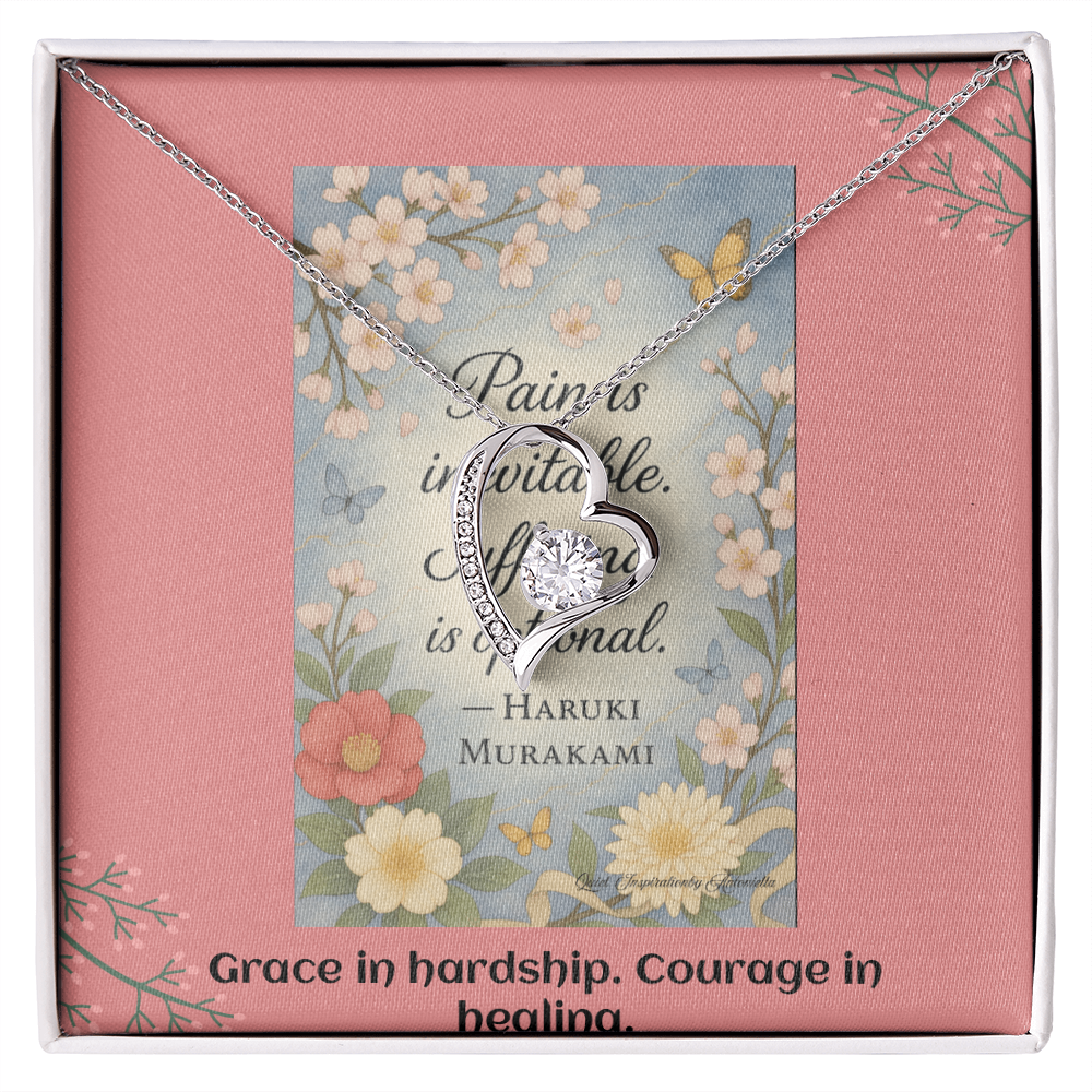 Inspirational Heart Necklace for Strength & Resilience | Meaningful Encouragement Gift for Women