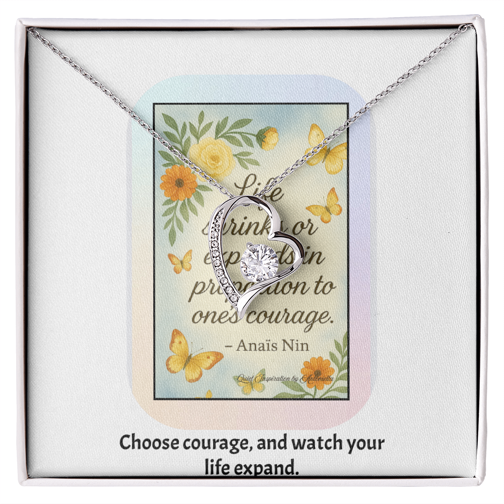 Encouragement Gift for Her – Courage Necklace for New Chapter, Graduation, Career Change or Fresh Start