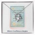 Inspirational Motivation Necklace for Women – Overcome Self-Doubt & Believe in Your Future – Encouragement Gift for Strength and Success