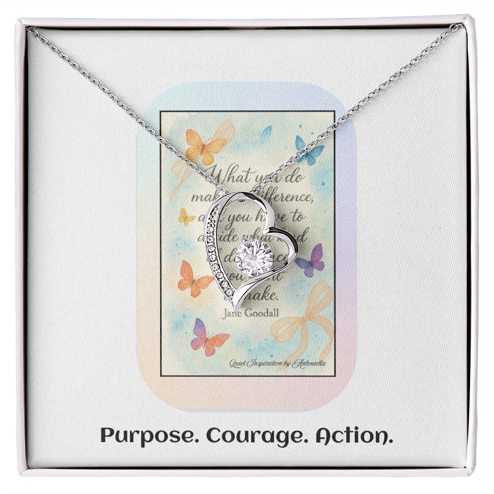 Inspirational Necklace for Women – “Be the Difference” Empowerment Gift for Leaders, Graduates & Change-Make