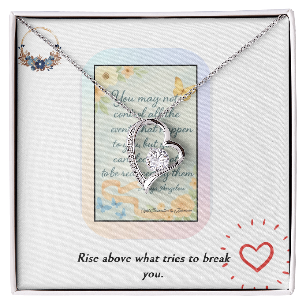 Maya Angelou Inspirational Quote Necklace – Encouragement Gift for Women | Strength, Resilience & Empowerment Jewelry