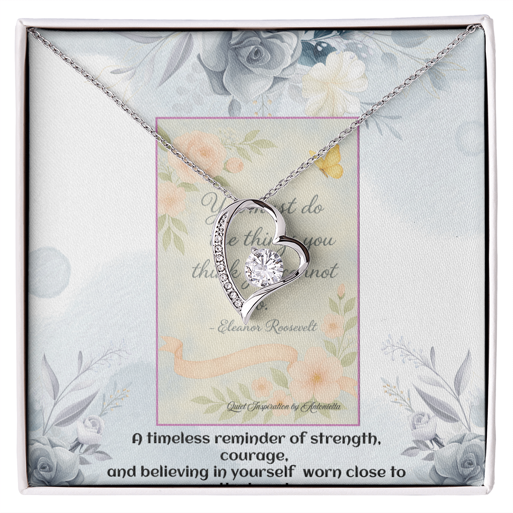 Inspirational Heart Necklace Gift for Her – Encouragement Jewelry for Daughter, Wife, Girlfriend or Best Friend