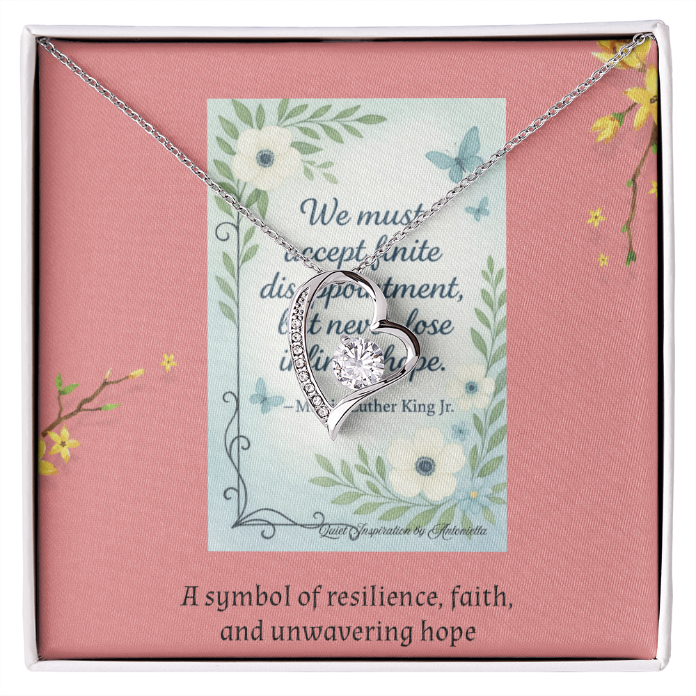 Encouragement Gift for Her – Inspirational Heart Necklace | Hope & Strength Jewelry for Daughter, Wife, Sister or Best Friend