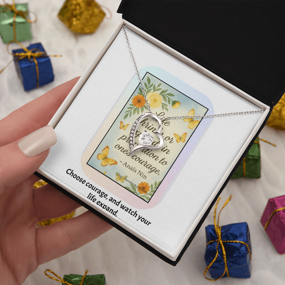 Encouragement Gift for Her – Courage Necklace for New Chapter, Graduation, Career Change or Fresh Start