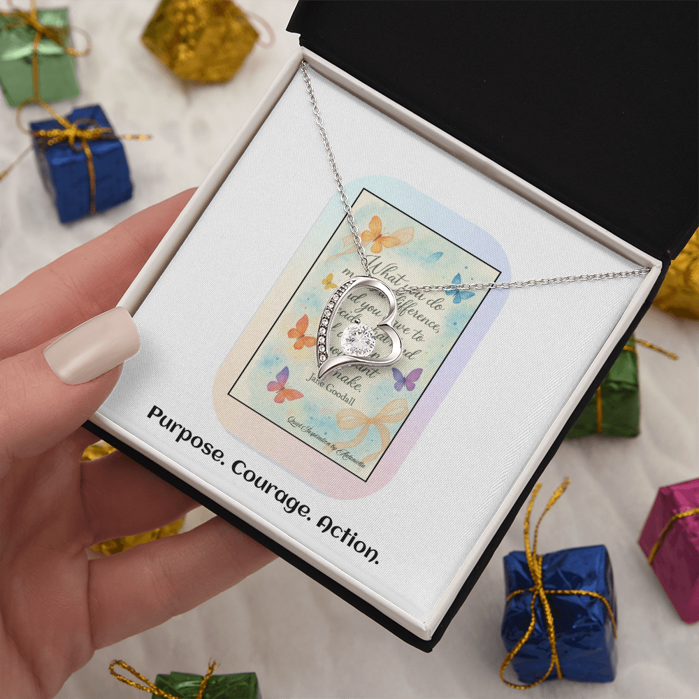 Inspirational Necklace for Women – “Be the Difference” Empowerment Gift for Leaders, Graduates & Change-Make