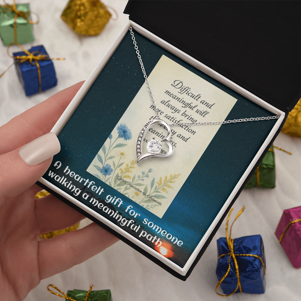 Inspirational Heart Pendant Necklace – Encouragement Gift for Women | Uplifting Jewelry for Difficult Times