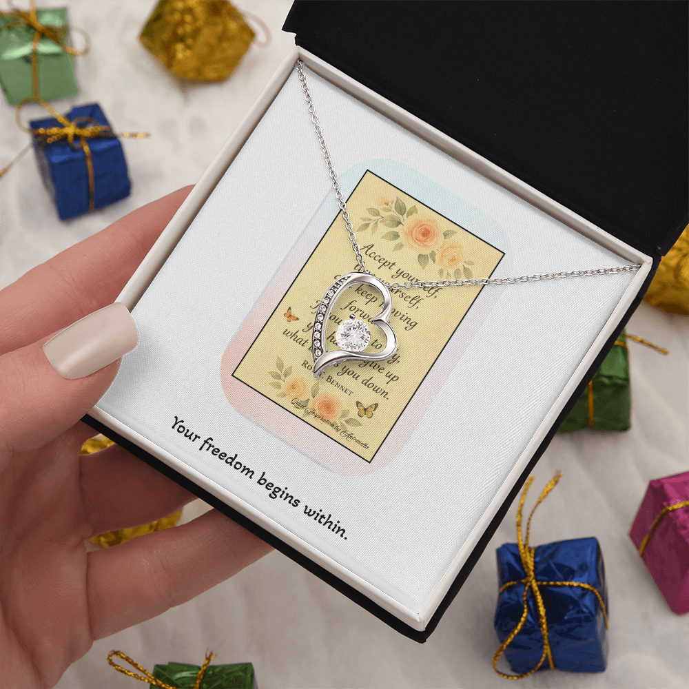 Motivational Gift for Women – Self Love & Letting Go Necklace for Healing, Personal Growth & New Beginnings