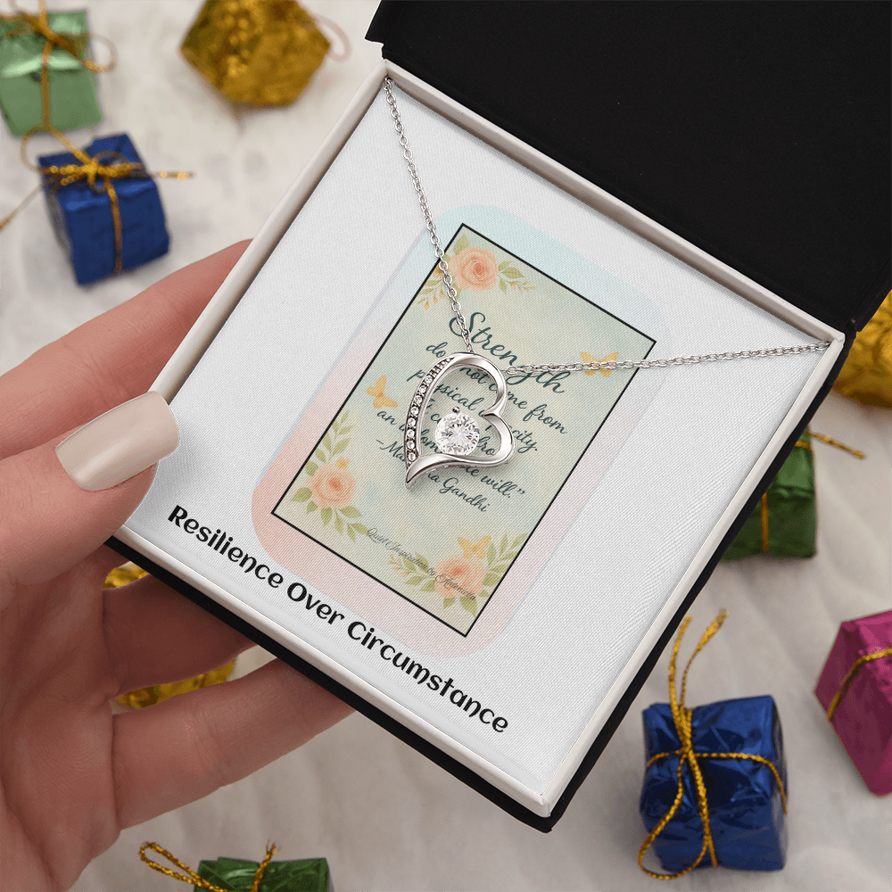 Inspirational Strength Necklace for Women – Motivational Resilience Gift About Inner Strength & Perseverance