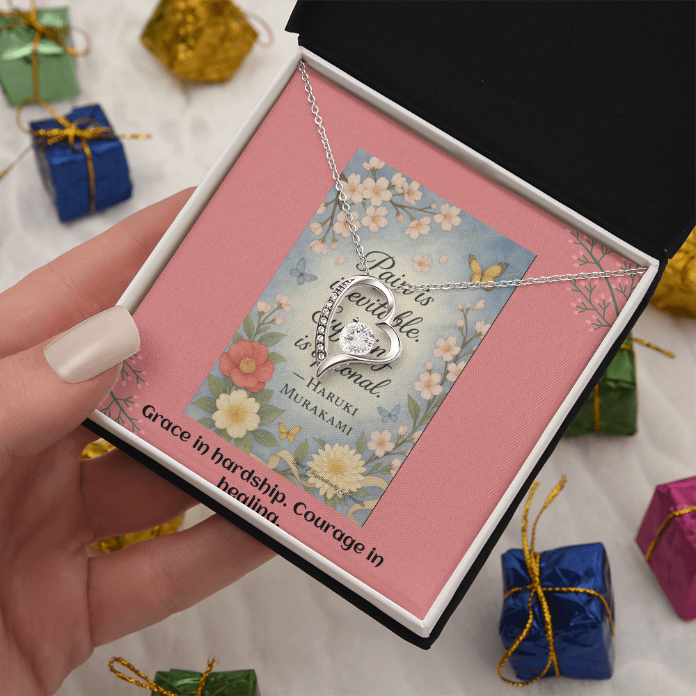 Inspirational Heart Necklace for Strength & Resilience | Meaningful Encouragement Gift for Women