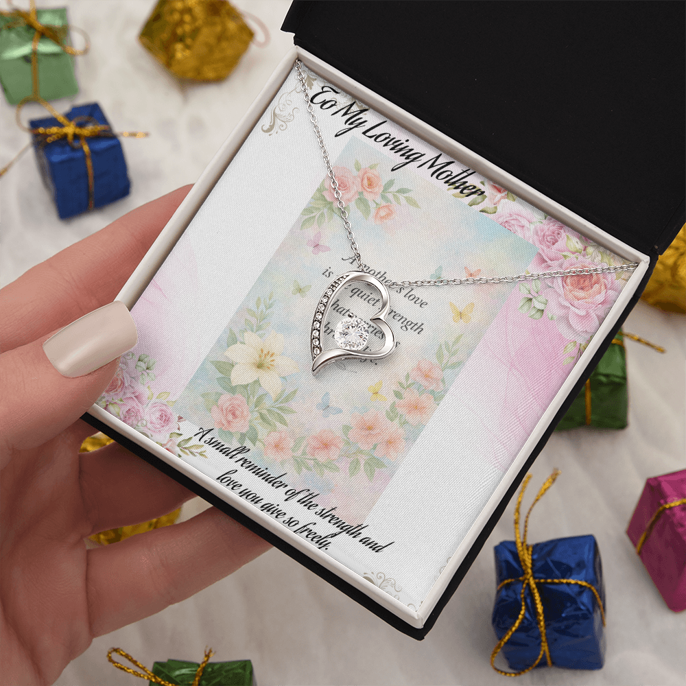 Gift for Mom That Says I Love You Without Words 💖 Keepsake Necklace