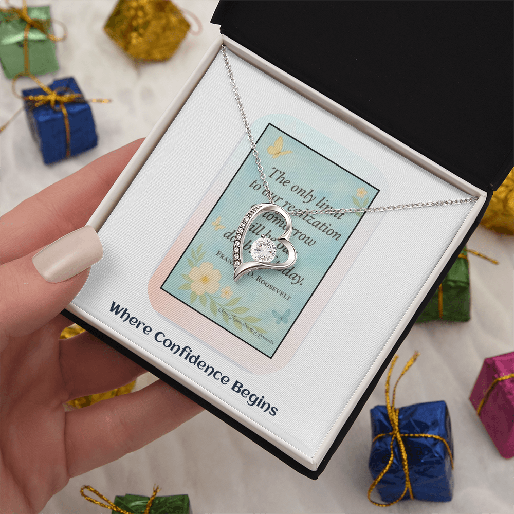 Inspirational Motivation Necklace for Women – Overcome Self-Doubt & Believe in Your Future – Encouragement Gift for Strength and Success