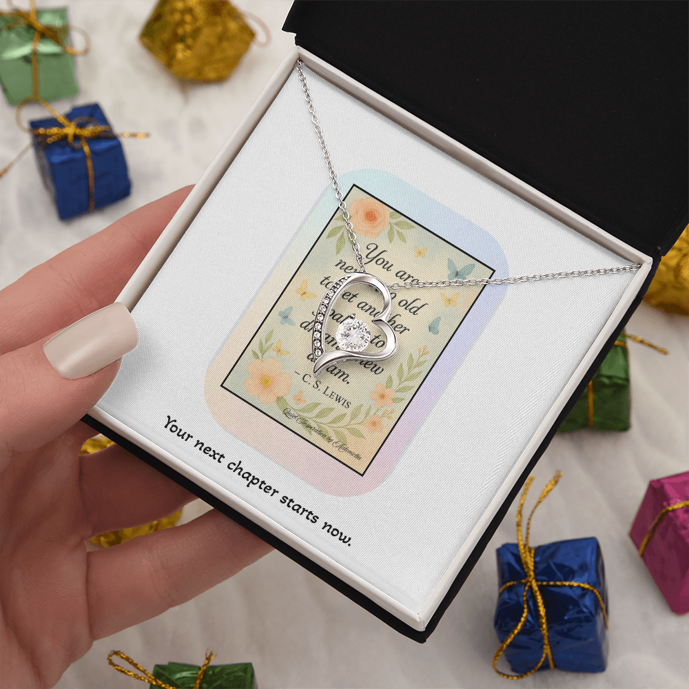 Motivational Gift for Her – Encouragement Necklace for New Beginnings, Retirement, Career Change or Milestone Birthday