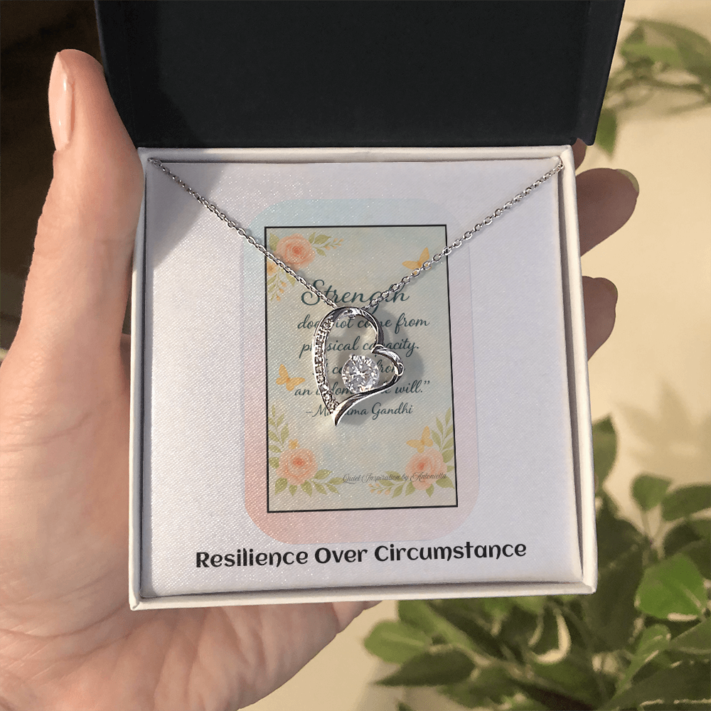 Inspirational Strength Necklace for Women – Motivational Resilience Gift About Inner Strength & Perseverance