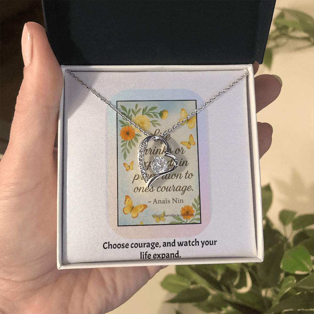 Encouragement Gift for Her – Courage Necklace for New Chapter, Graduation, Career Change or Fresh Start