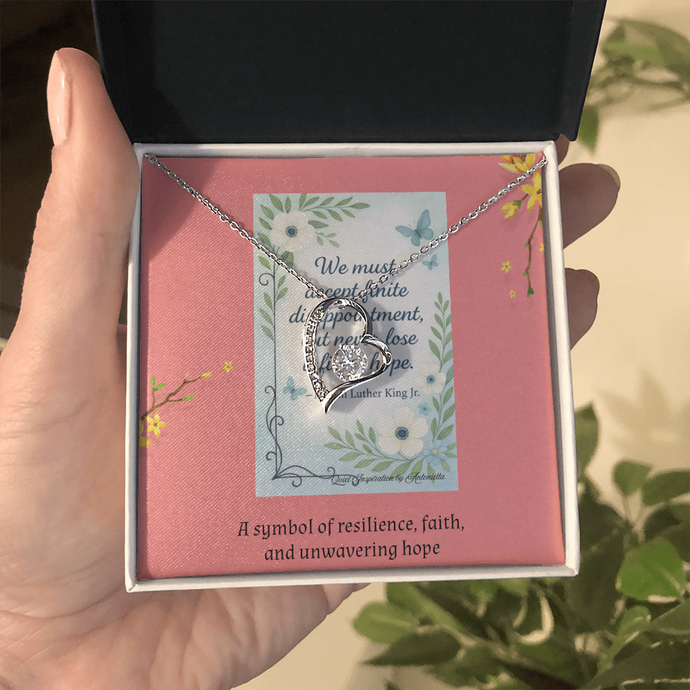 Encouragement Gift for Her – Inspirational Heart Necklace | Hope & Strength Jewelry for Daughter, Wife, Sister or Best Friend