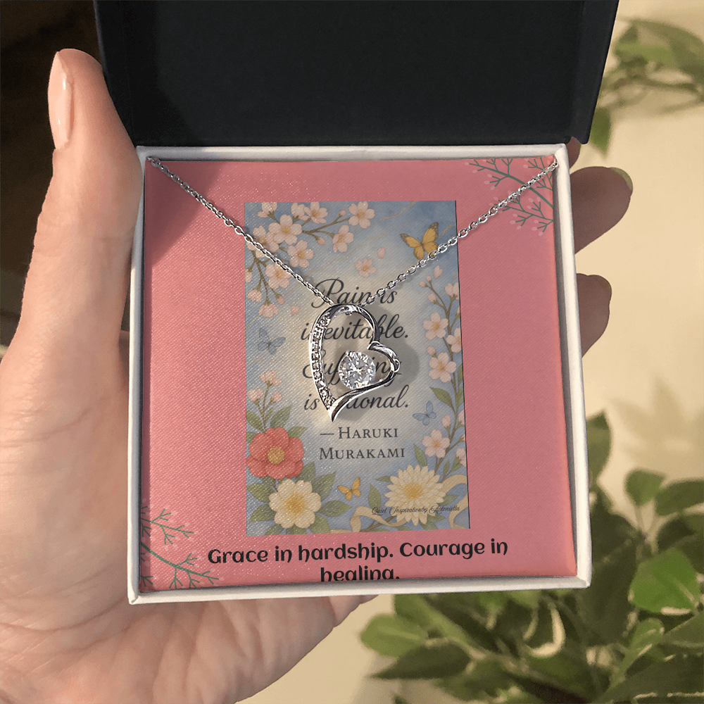 Inspirational Heart Necklace for Strength & Resilience | Meaningful Encouragement Gift for Women