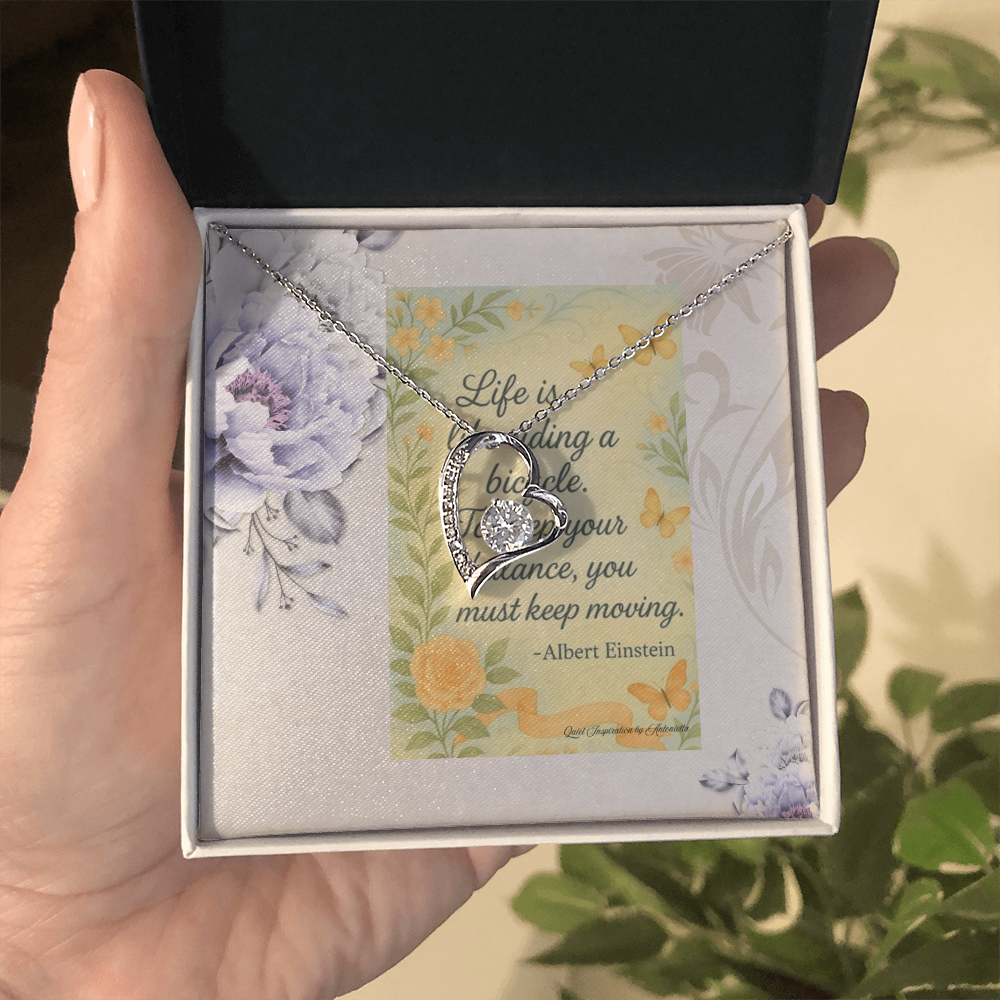 Inspirational Balance Necklace for Her – “Keep Moving Forward” Encouragement Gift for Women | Motivational Jewelry for Life Transitions