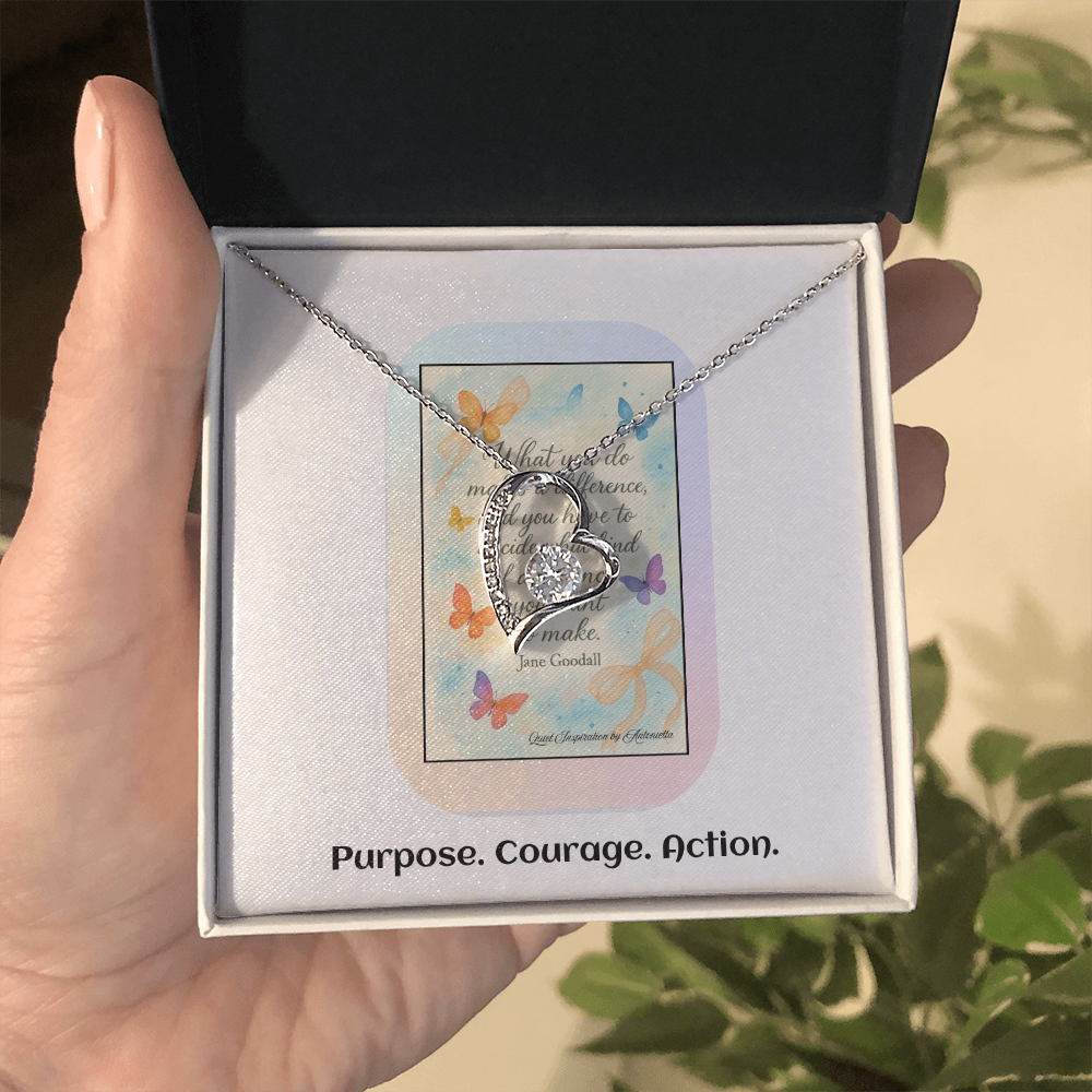 Inspirational Necklace for Women – “Be the Difference” Empowerment Gift for Leaders, Graduates & Change-Make