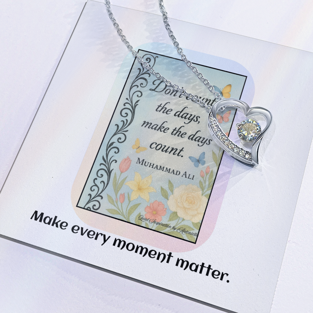 Inspirational Success Necklace – Don't Count the Days | Goal Setting & Motivation Gift for Her