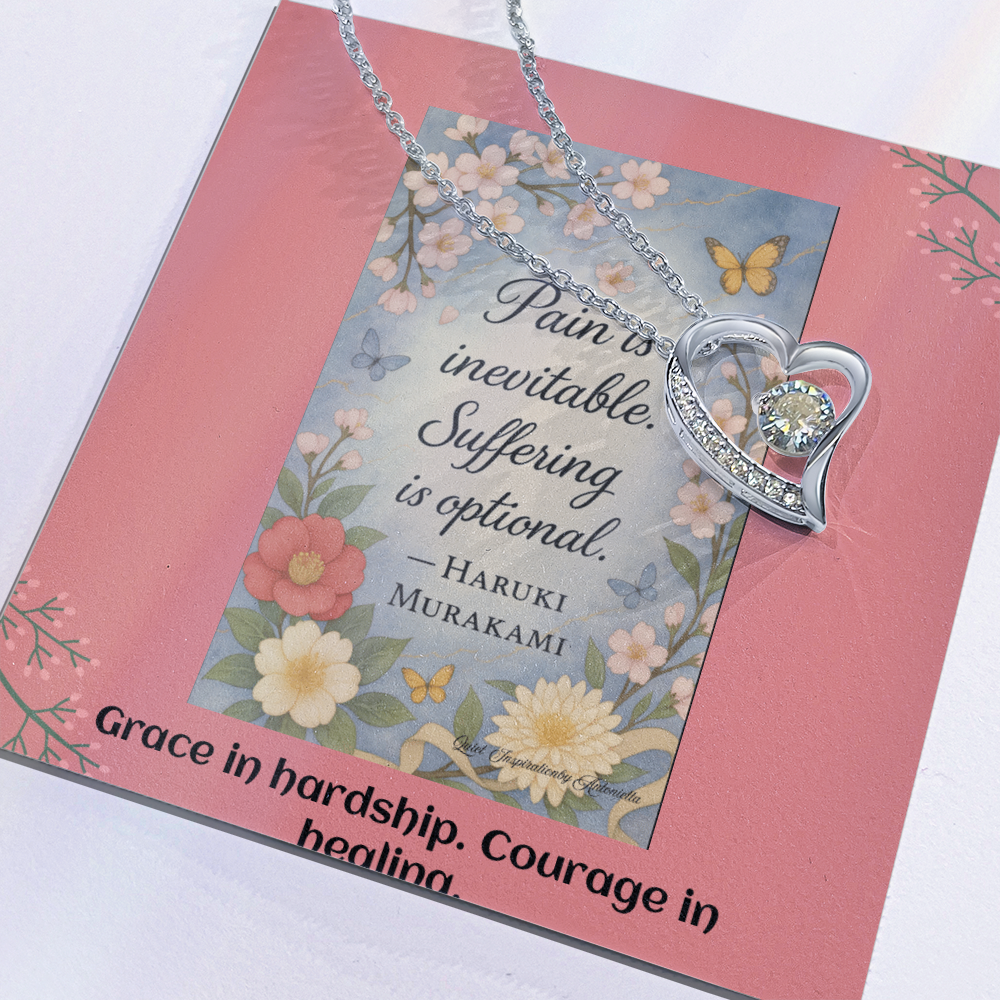 Inspirational Heart Necklace for Strength & Resilience | Meaningful Encouragement Gift for Women