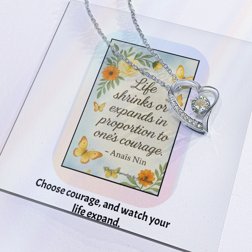 Encouragement Gift for Her – Courage Necklace for New Chapter, Graduation, Career Change or Fresh Start