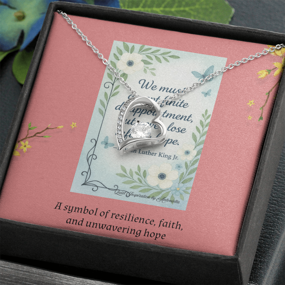 Encouragement Gift for Her – Inspirational Heart Necklace | Hope & Strength Jewelry for Daughter, Wife, Sister or Best Friend