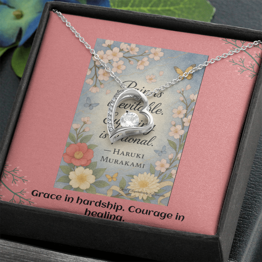 Inspirational Heart Necklace for Strength & Resilience | Meaningful Encouragement Gift for Women