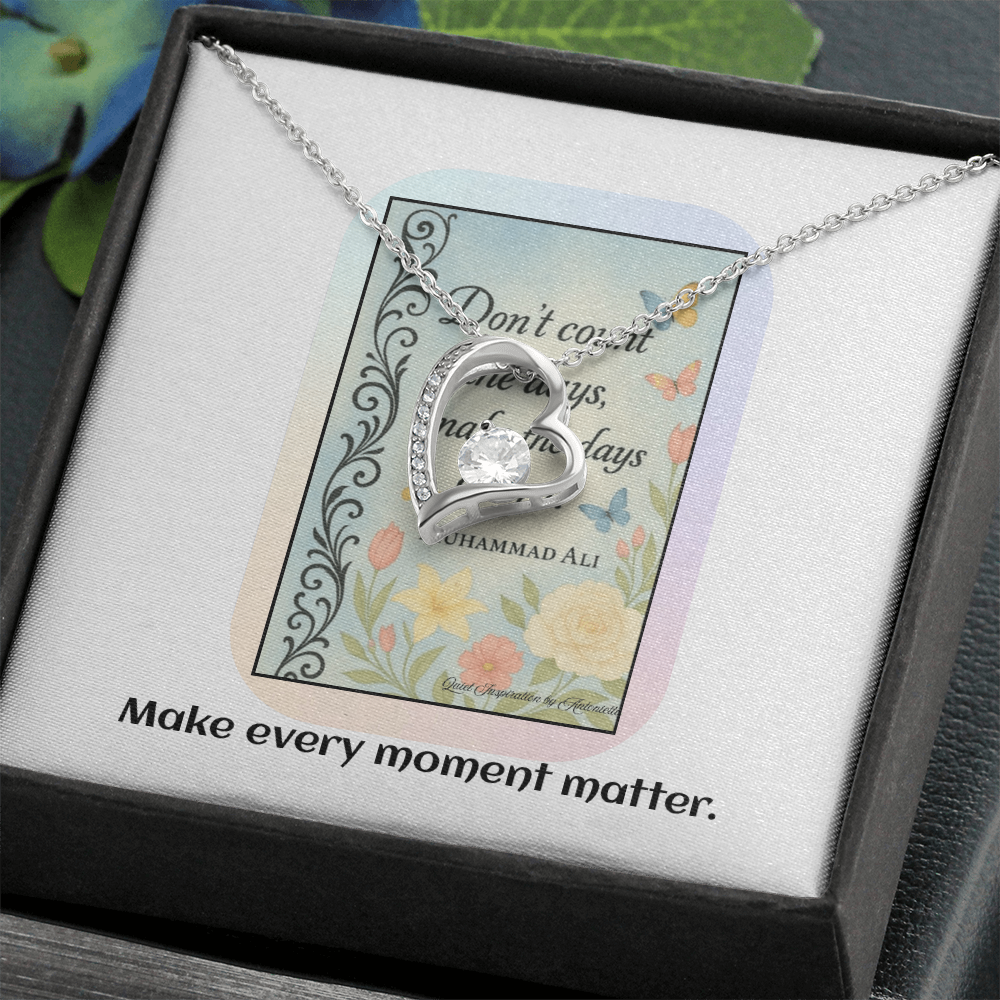 Inspirational Success Necklace – Don't Count the Days | Goal Setting & Motivation Gift for Her