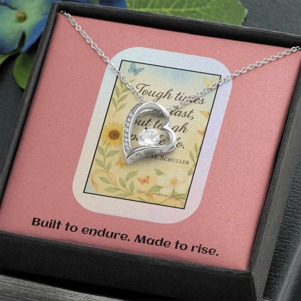 Motivational Strength Necklace for Women – Tough Times Never Last | Resilience Gift
