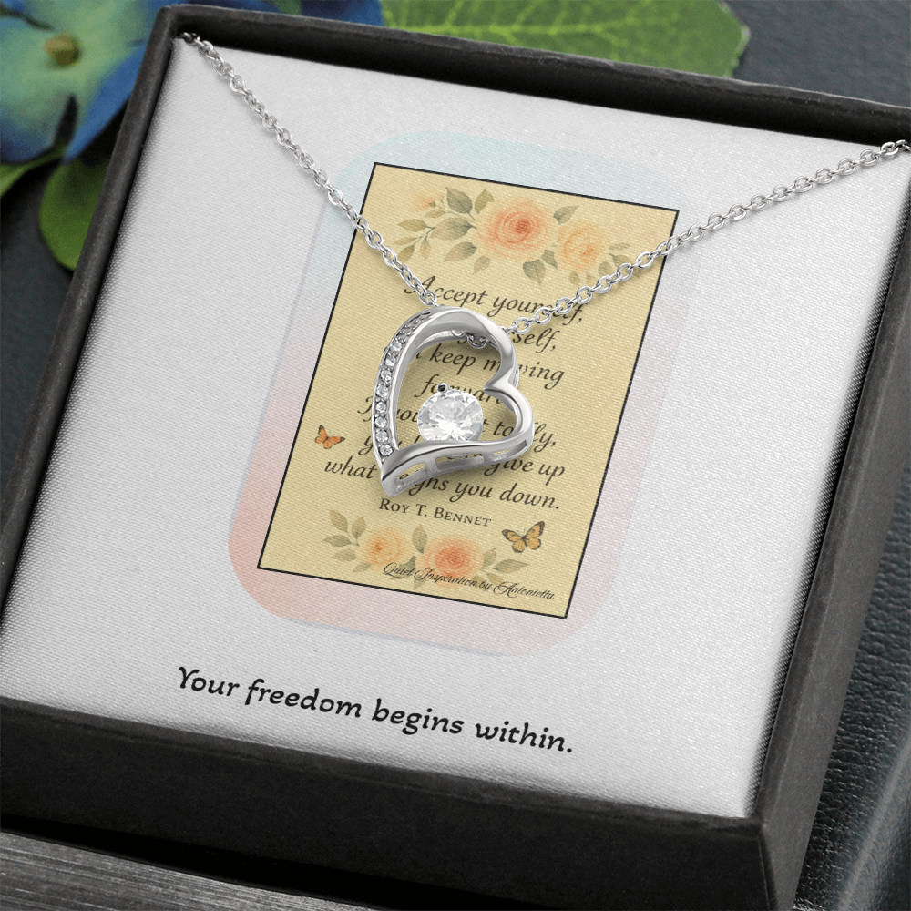 Motivational Gift for Women – Self Love & Letting Go Necklace for Healing, Personal Growth & New Beginnings