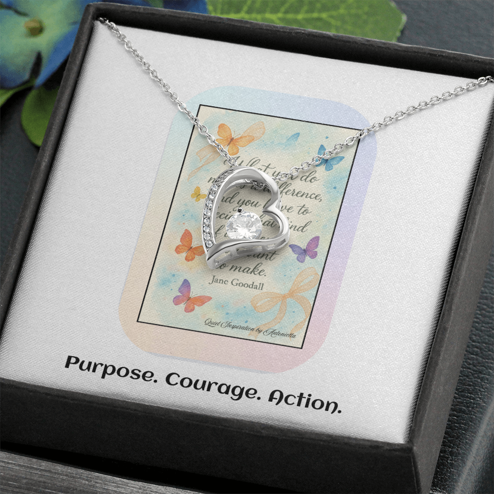 Inspirational Necklace for Women – “Be the Difference” Empowerment Gift for Leaders, Graduates & Change-Make