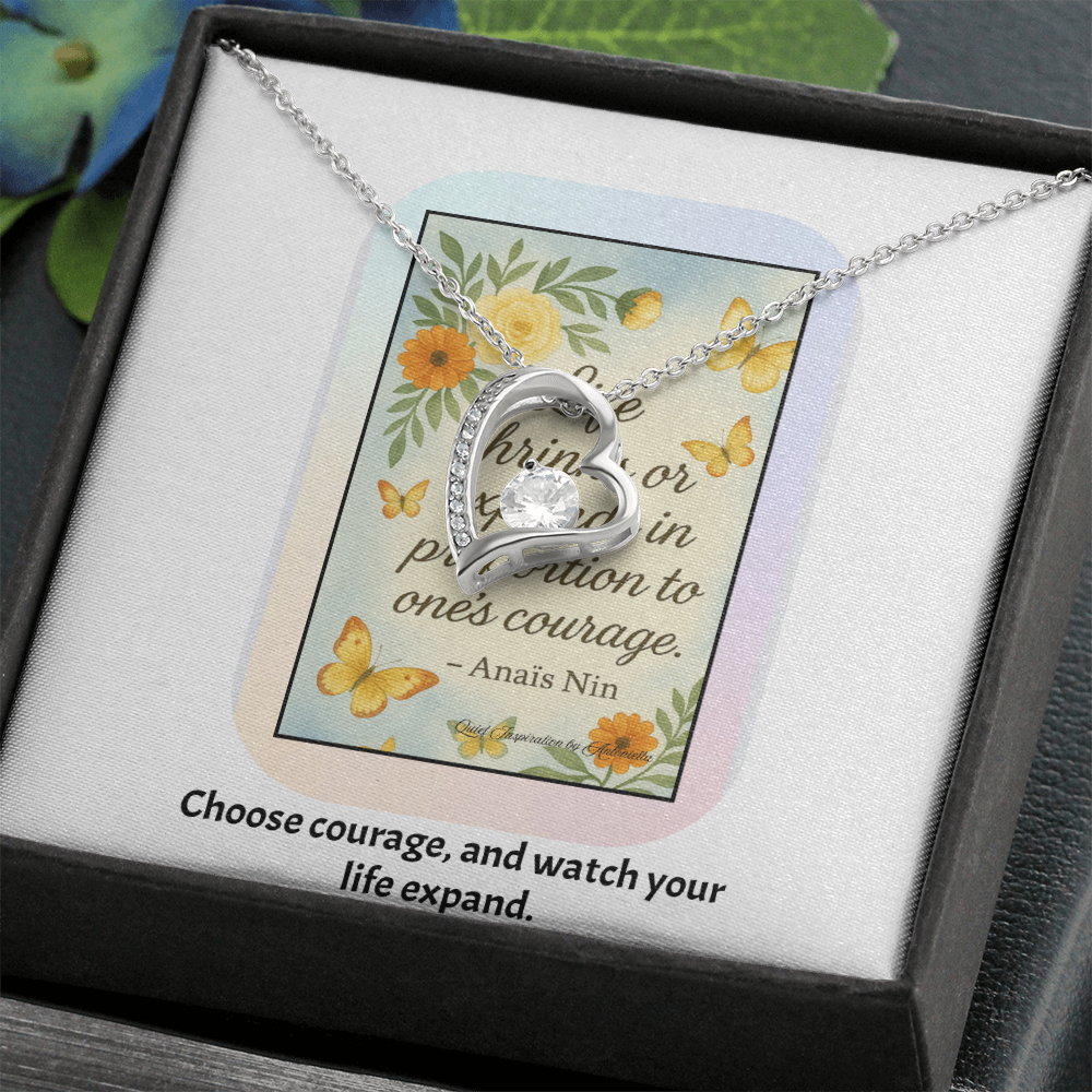 Encouragement Gift for Her – Courage Necklace for New Chapter, Graduation, Career Change or Fresh Start