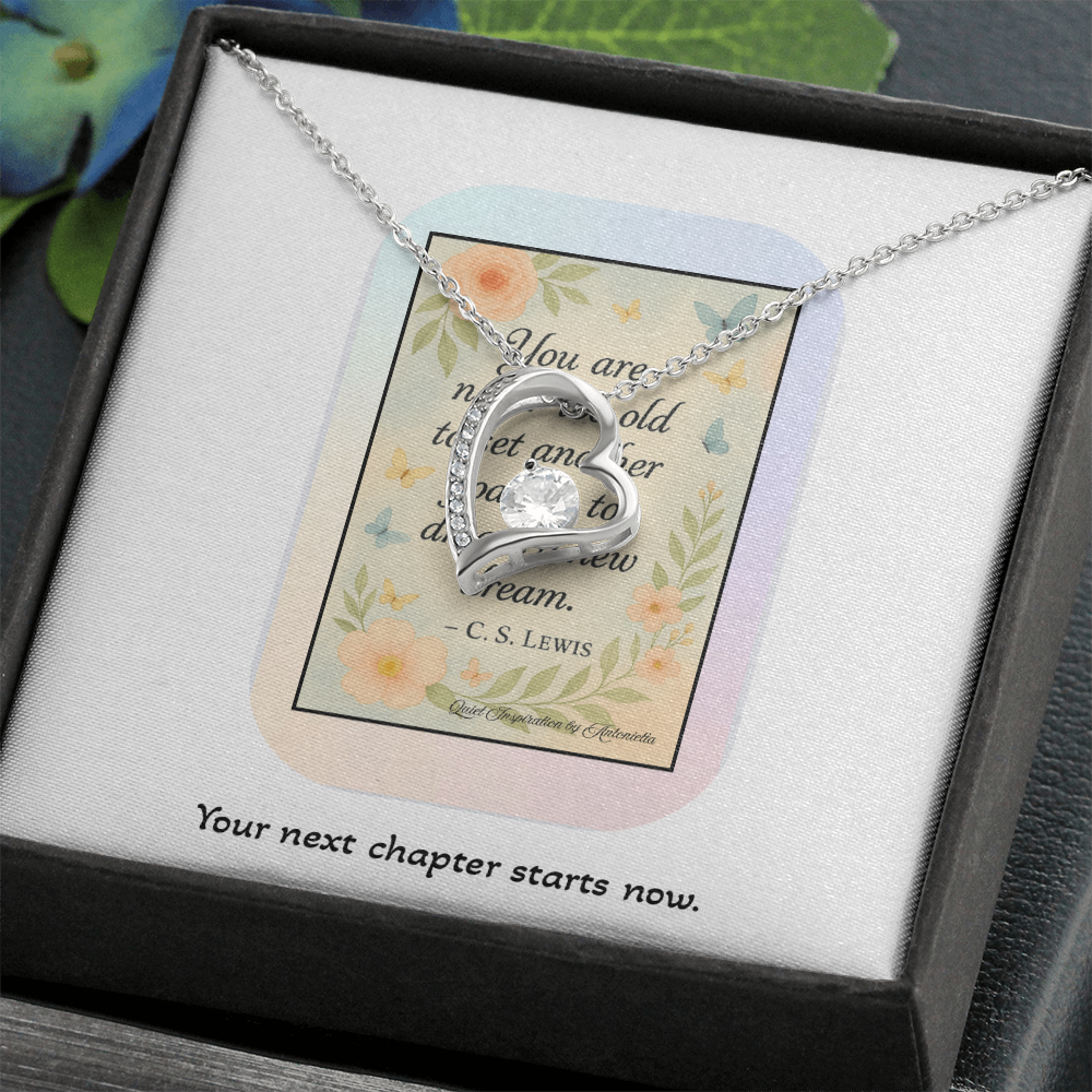 Motivational Gift for Her – Encouragement Necklace for New Beginnings, Retirement, Career Change or Milestone Birthday