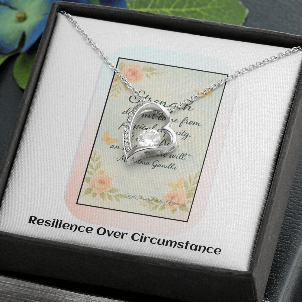 Inspirational Strength Necklace for Women – Motivational Resilience Gift About Inner Strength & Perseverance
