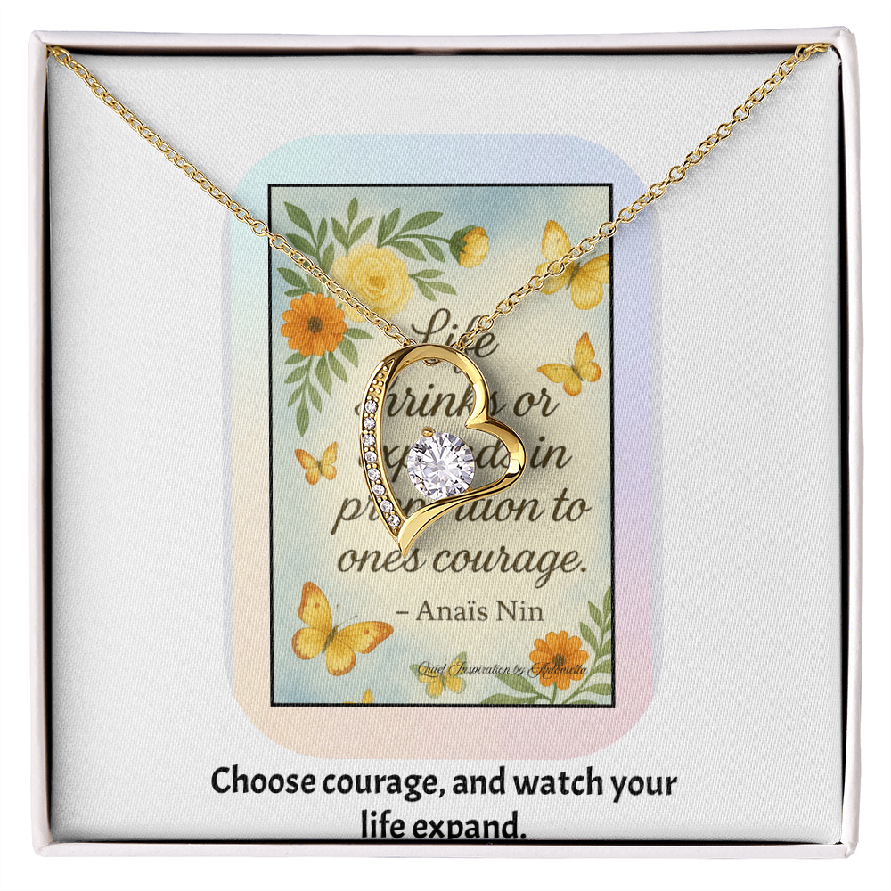 Encouragement Gift for Her – Courage Necklace for New Chapter, Graduation, Career Change or Fresh Start
