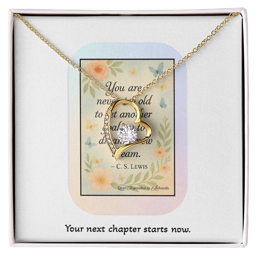 Motivational Gift for Her – Encouragement Necklace for New Beginnings, Retirement, Career Change or Milestone Birthday