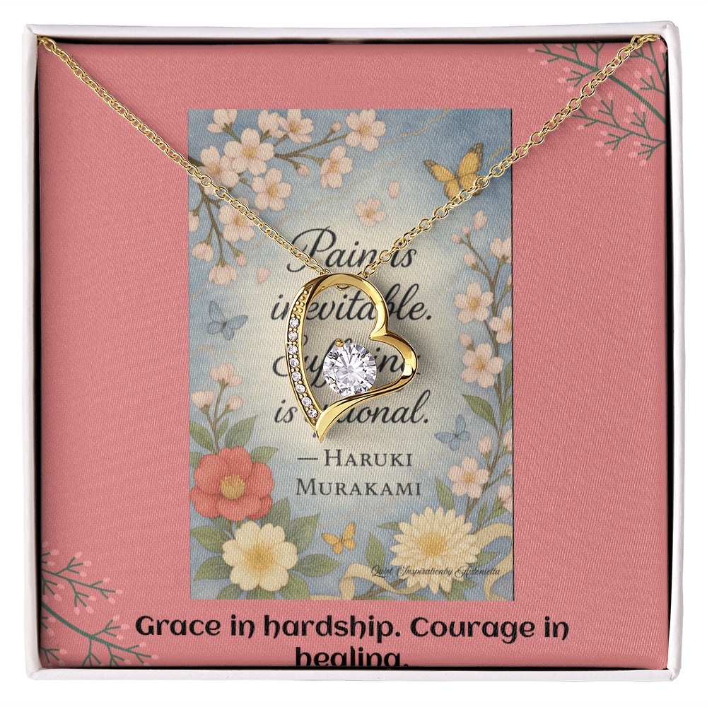 Inspirational Heart Necklace for Strength & Resilience | Meaningful Encouragement Gift for Women