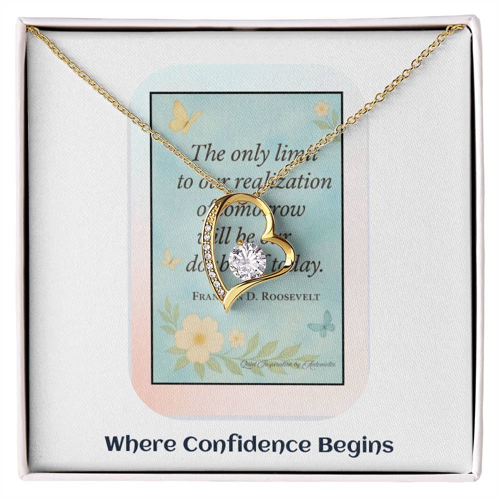 Inspirational Motivation Necklace for Women – Overcome Self-Doubt & Believe in Your Future – Encouragement Gift for Strength and Success