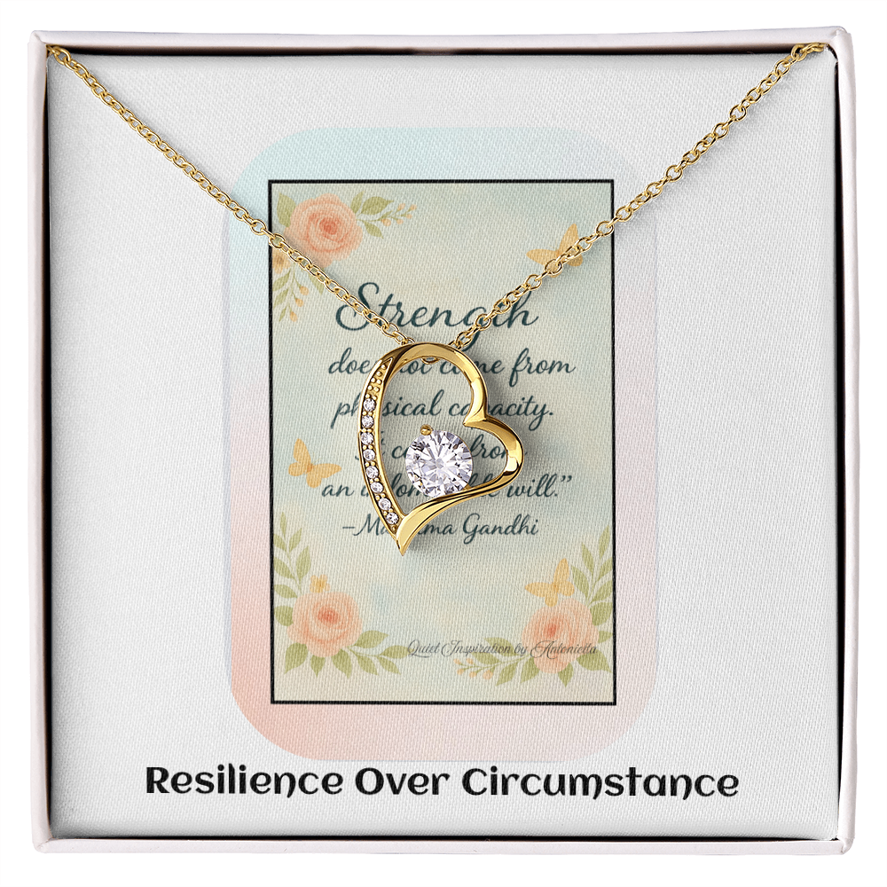 Inspirational Strength Necklace for Women – Motivational Resilience Gift About Inner Strength & Perseverance