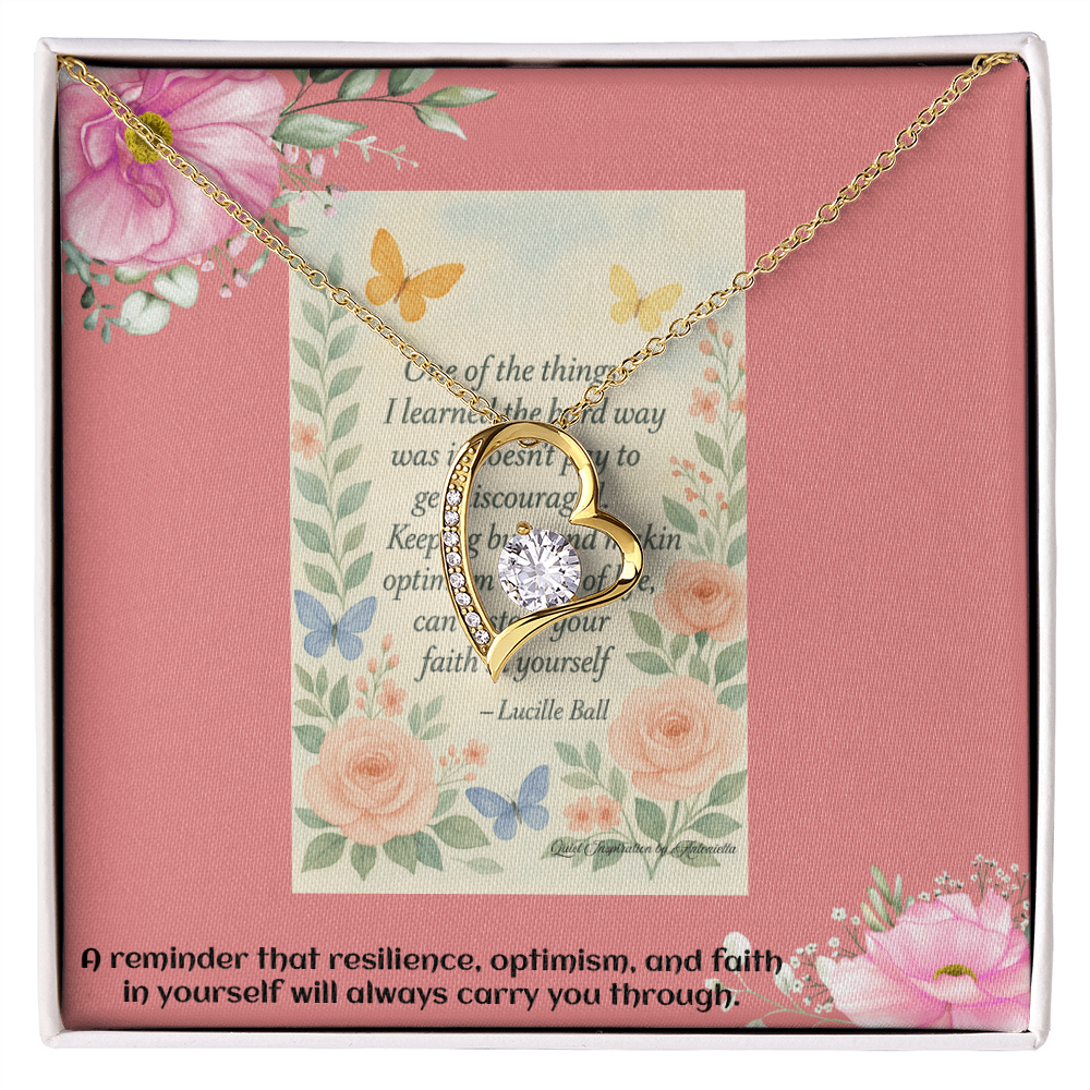 Encouragement Gift for Her – Inspirational Heart Necklace for Daughter, Wife, Sister or Best Friend