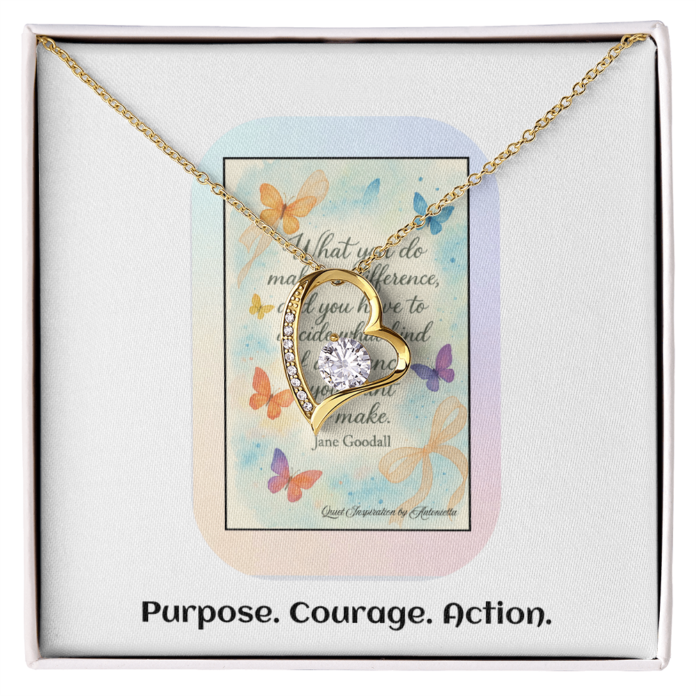 Inspirational Necklace for Women – “Be the Difference” Empowerment Gift for Leaders, Graduates & Change-Make
