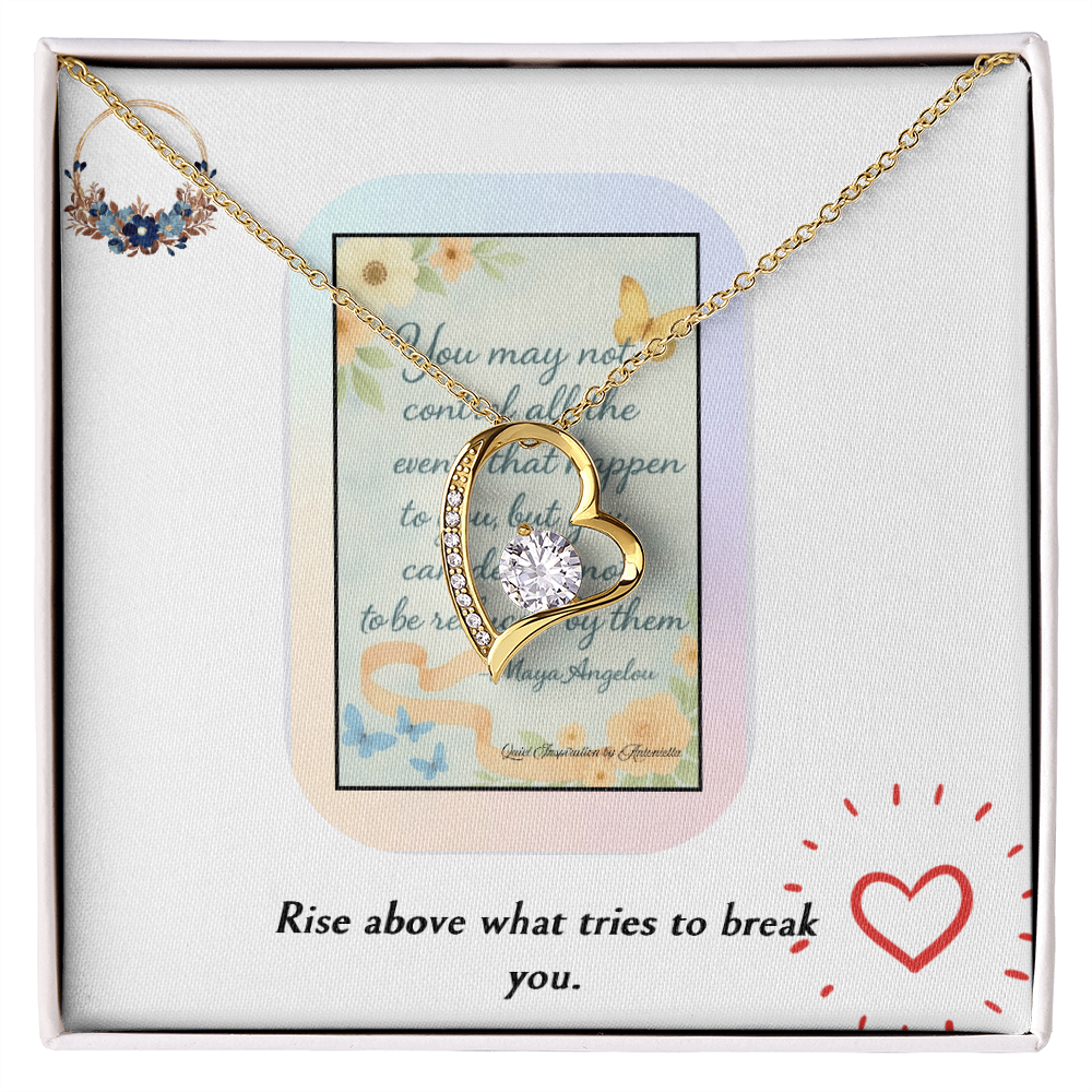 Maya Angelou Inspirational Quote Necklace – Encouragement Gift for Women | Strength, Resilience & Empowerment Jewelry