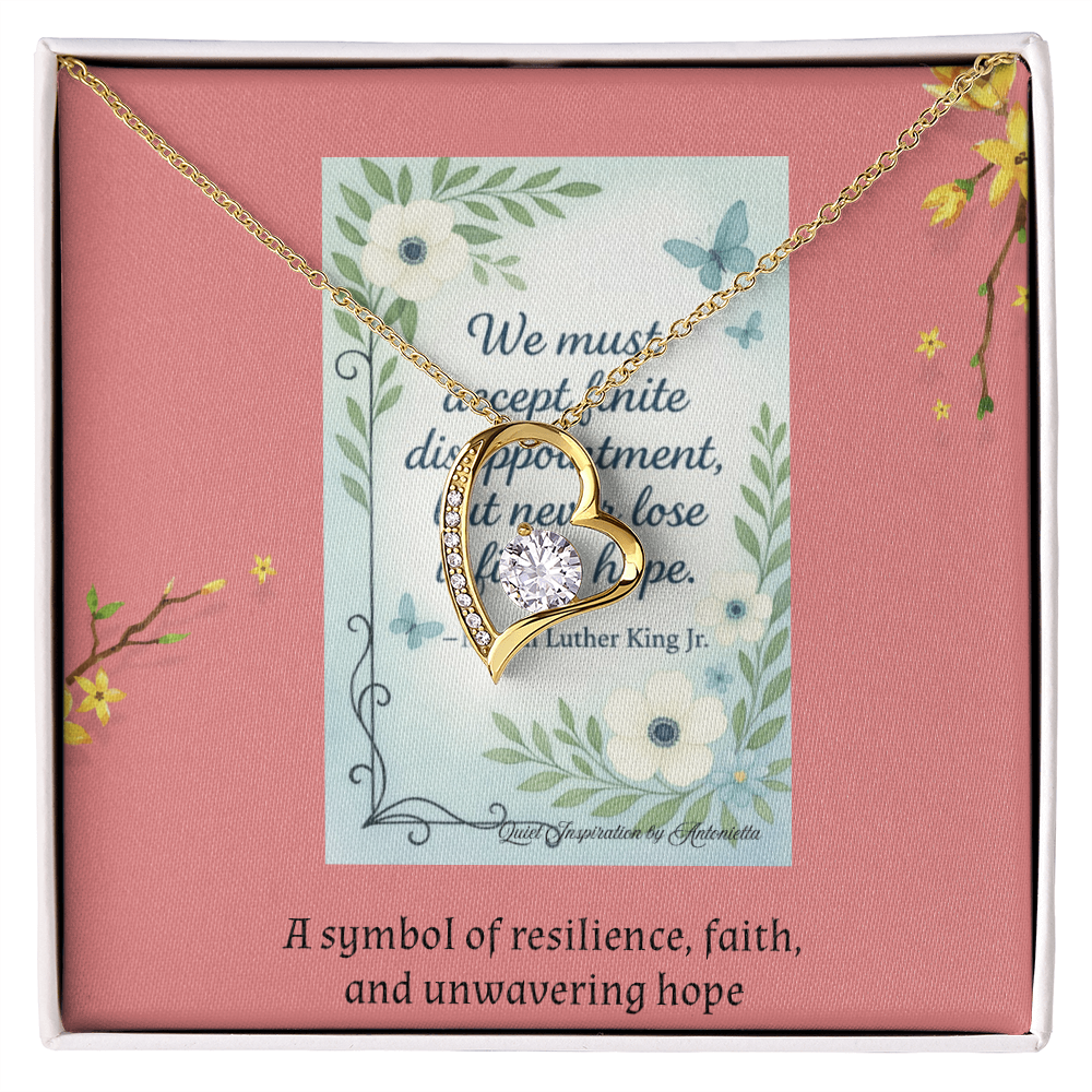 Encouragement Gift for Her – Inspirational Heart Necklace | Hope & Strength Jewelry for Daughter, Wife, Sister or Best Friend