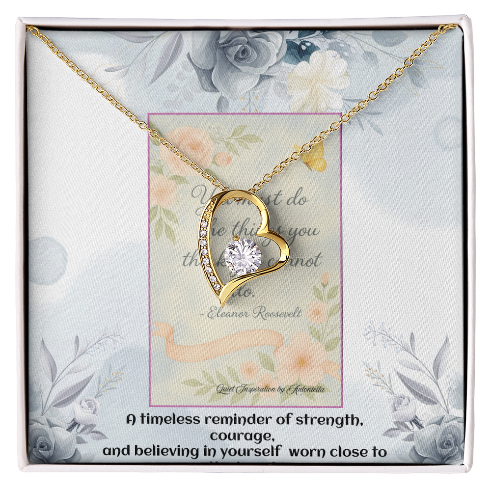 Inspirational Heart Necklace Gift for Her – Encouragement Jewelry for Daughter, Wife, Girlfriend or Best Friend
